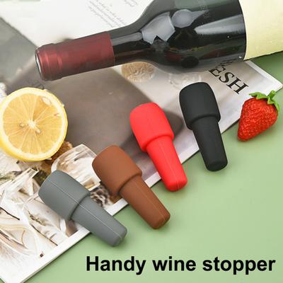 Silikon Weinflaschenverschlüsse Wiederverwendbarer Weindichtungsstopfen Champagner Bier Wein Korken