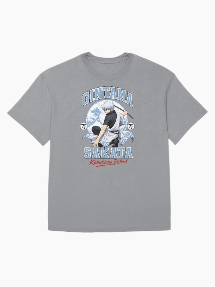 Gintama Dynamic Silver Hair Samurai Wave Circle Athletic Graphic Oversized Unisex T-Shirt