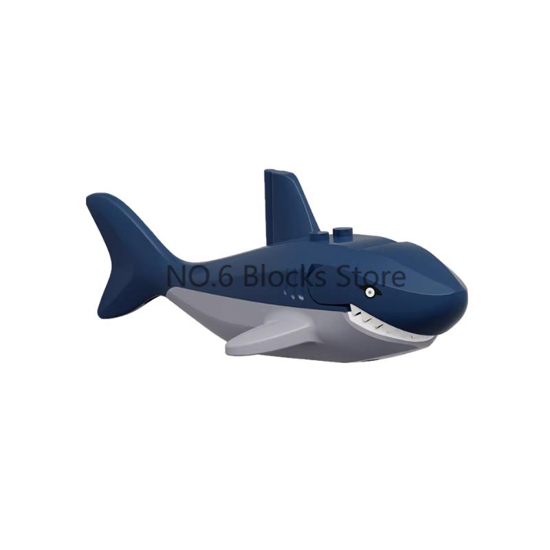 MOC Animali Blocchi da Costruzione Zoo della Foresta Tigre dai Denti a Sciabola Orso Alce Elefante Aquila Squalo Scimmia Leone Giocattolo Mini Mattoncino Regalo per Bambino S09