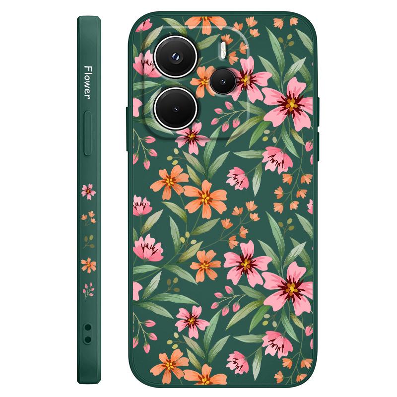 

Sunset Flowers Phone Case For Xiaomi Redmi Note 14 13 12 12S 11 11S 10 10S 9 9S 14C Pro Plus 4G 5G Liquid Silicone Cover Redmi Note 11S