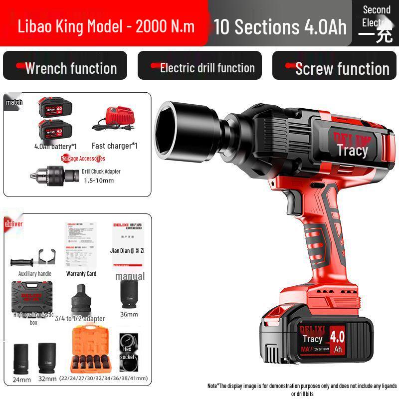 Delixi Electric Heavy-Duty Brushless Lithium Ratchet Wrench