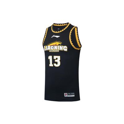 Li Ning CBA Series Competition Round Neck Player Version 2022 Season Liaoning Team Guo Ailun 13 Basketball Jersey Men Jersey Black AAYS539-2