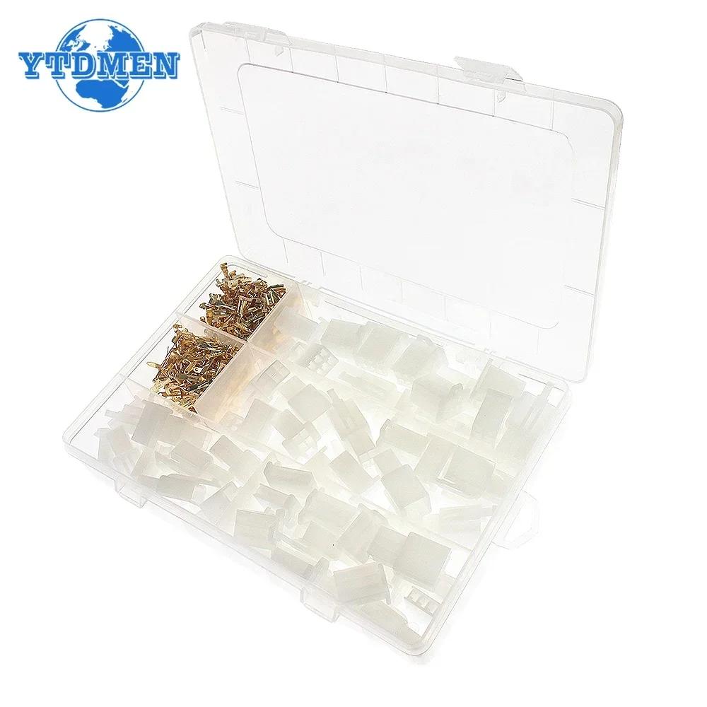 

380PCS Car Motorcycle Electrical Connectors 2.8mm 2 3 4 6 Pin Wire Terminal Male & Female Terminals Assorted Kit білий