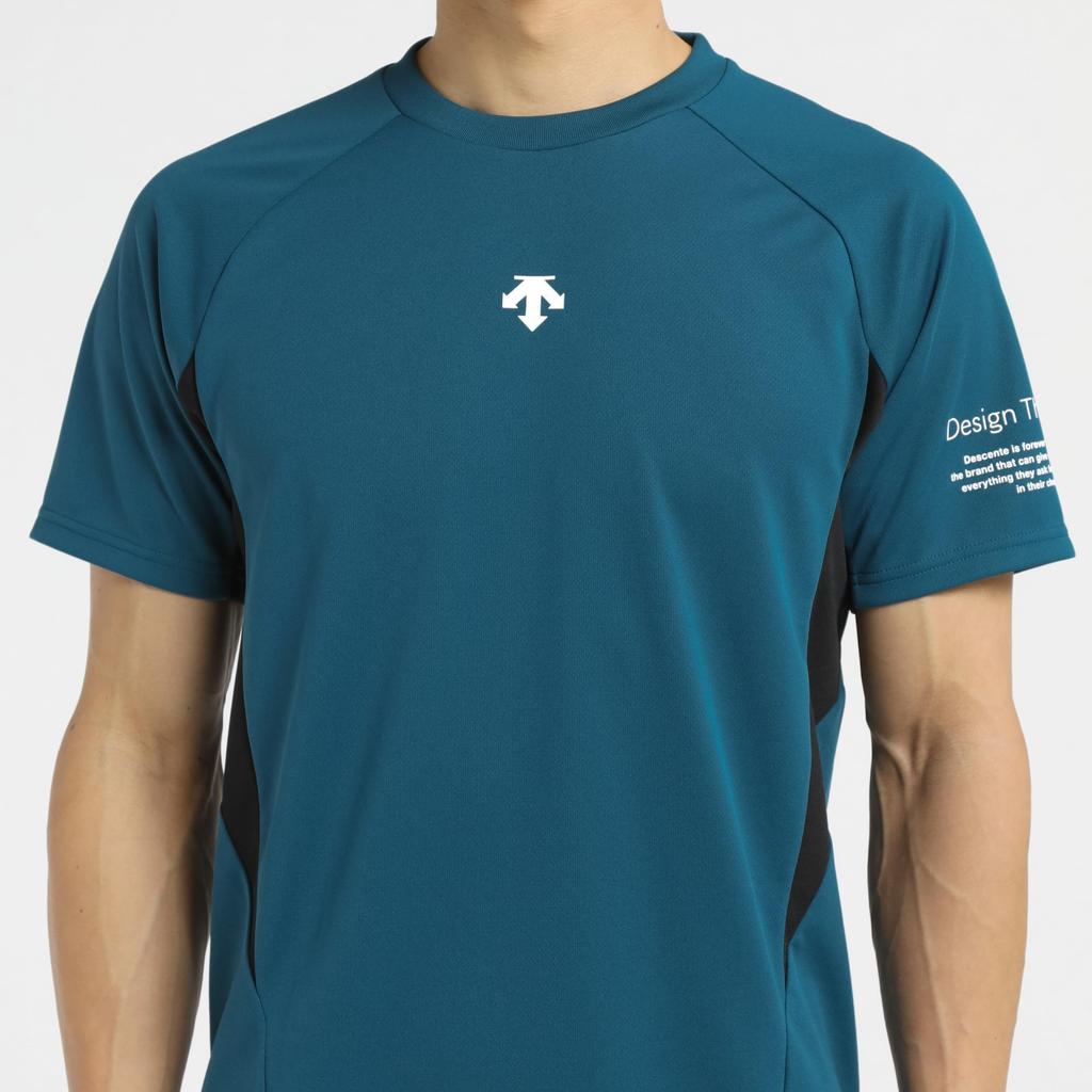 DESCENTE Short Sleeve Volleyball Easy To Move Raglan for Men and Club GR00 Shirt, Moisture-Wicking, Quick-Drying, Breathable, In, Sleeves, Women,