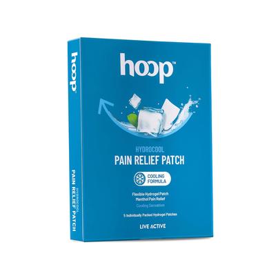Hoop Schmerzpflaster 5 Stück Packung mit 1 Hydrogel Kühlendes Muskel-Schmerzpflaster für Rücken Knie Nacken Schulter