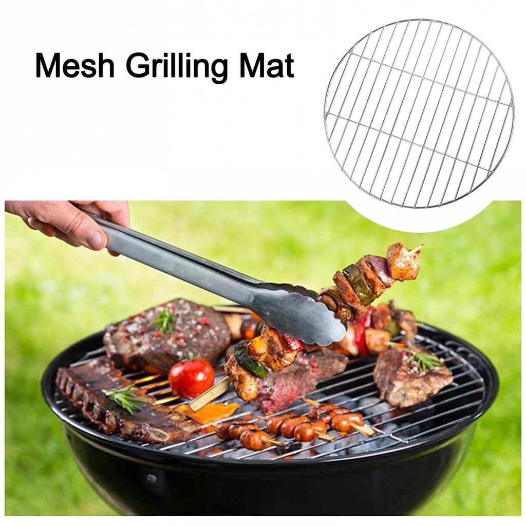 Camping Accessories Round Barbecue Tray Stainless Steel BBQ Grid