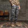 Monos Resistentes al Desgaste para Hombre, Pantalones Ajustados Multibolsillos, Pantalones de Trabajo de Color Sólido para Viajes de Cuatro Estaciones, Leggings de Algodón Versátiles
