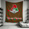 Name Custom FC Lokomotiv Moscow Wall Tapestry Aesthetic Wall Hanging Printed Fabric Blanket Decorative Tapestries for Bedroom Living Room Home Decor