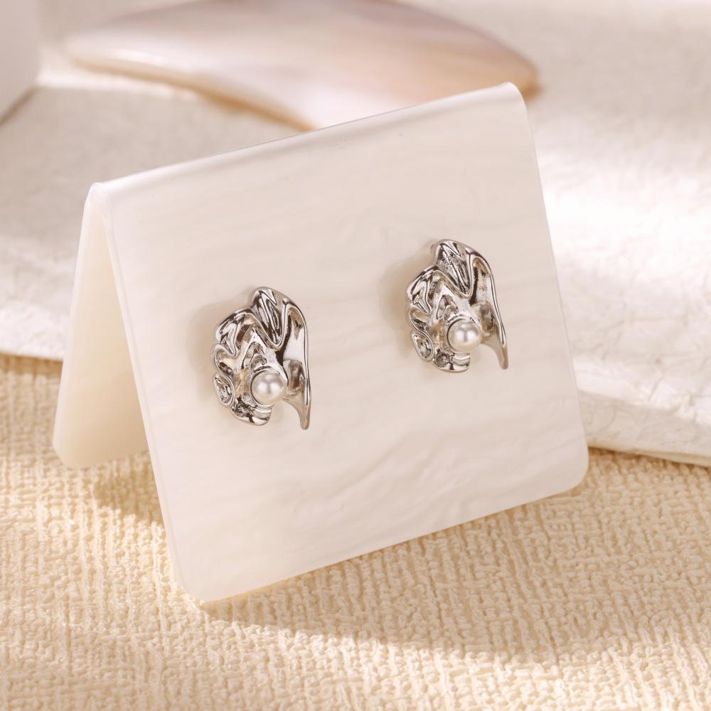

Stainless Steel Artificial Pearl Star Earrings Gold Color Anti Fading Earring for Women Wedding Jewelry Party Accessories Gifts