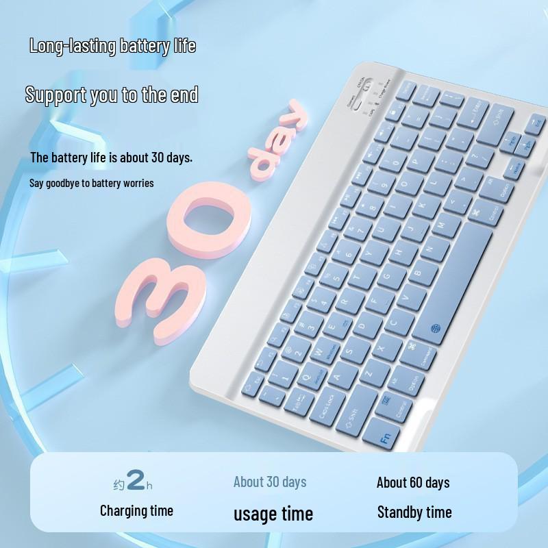 Silent Magic Wireless Bluetooth Keyboard & Mouse Set for iPad, Tablet, Huawei, and Apple Phone