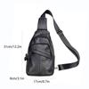 Men'S Breast Bag, Genuine Leather Men'S Bag, Casual Small Shoulder Bag, Large Capacity Messenger Bag, Black Cowhide.
