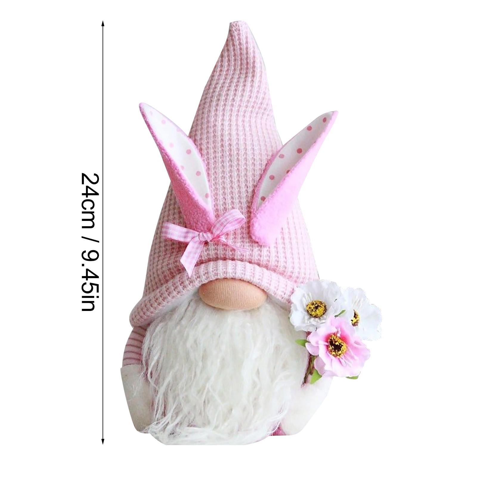 

Пасхальные украшения в виде плюшевого эльфа-гнома, кукла-кролик-гном без лица, пасхальные украшения ручной работы, весенний домашний пасхальный декор, подарки 24cm