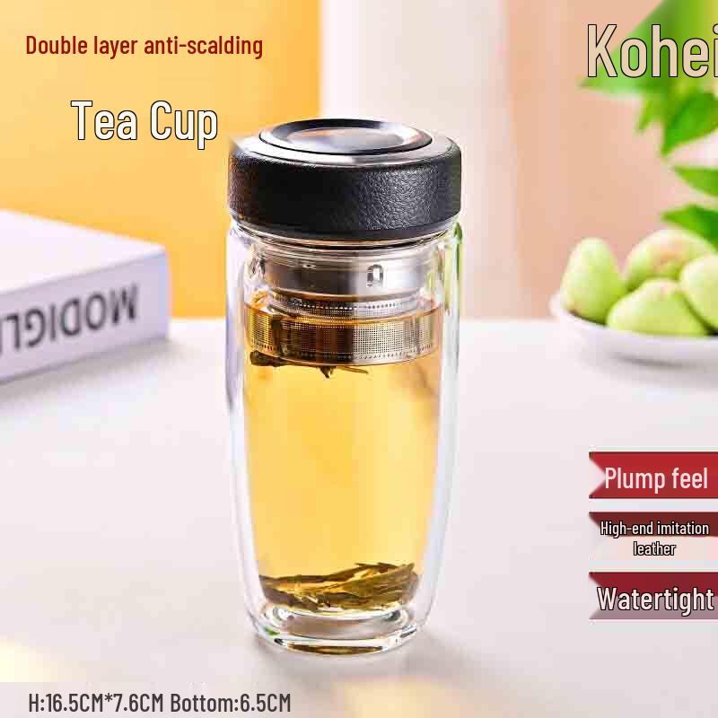 Changqi Heat-Resistant Double-Layer Tea Infuser Mug