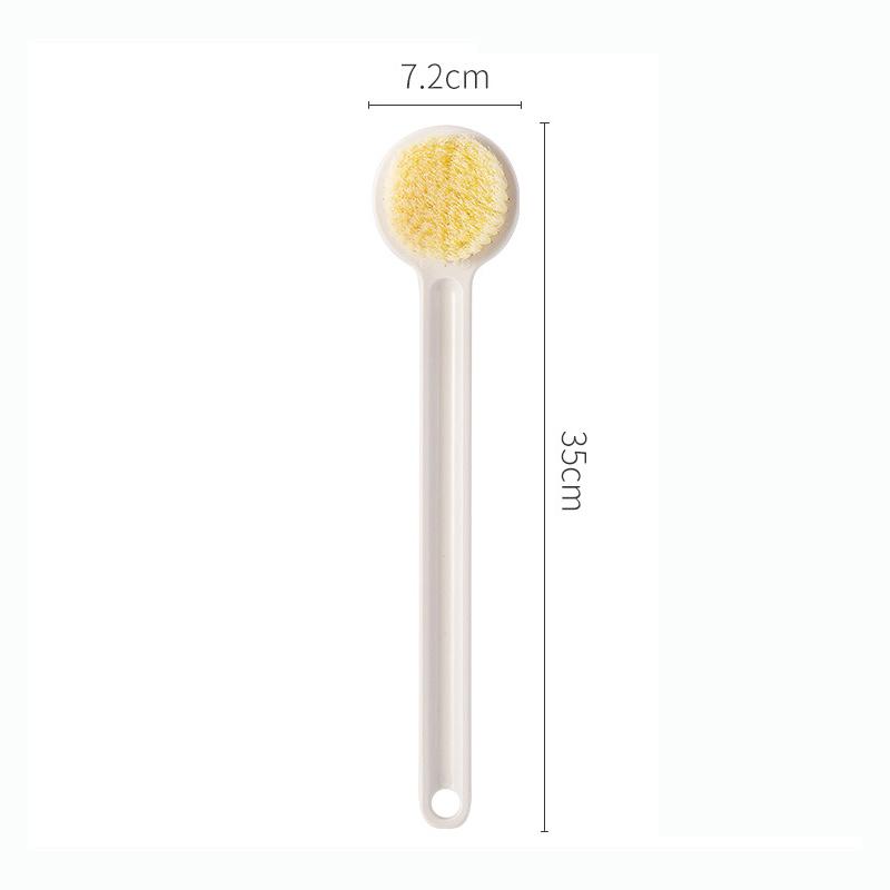 1pc Soft Hair Long Handle Bath Brush Body Massage Shower Brush Bathroom SPA Wet Dry Body Brush Special for real hair wigs