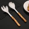 4/5/7-piece Cheese Knife Set Stainless Steel Silverware Set Bamboo Handle Utensils Hostess Serving Set for Buffet Home