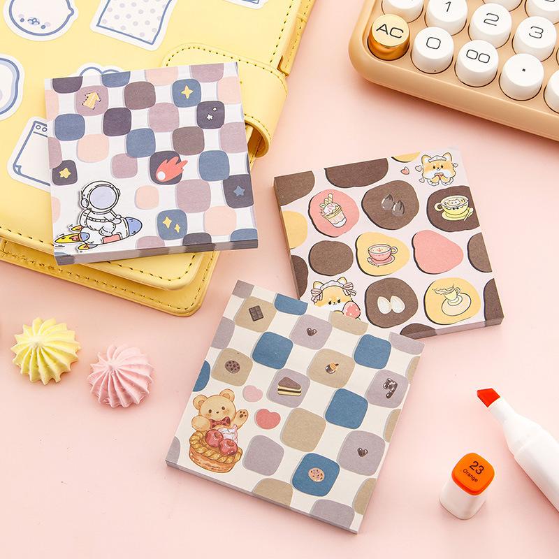 Gift Office School Supplies Wholesale Strong Adhesive Notes Message Style Cute Cartoon Girl Good Looking Student Kawai Lovely