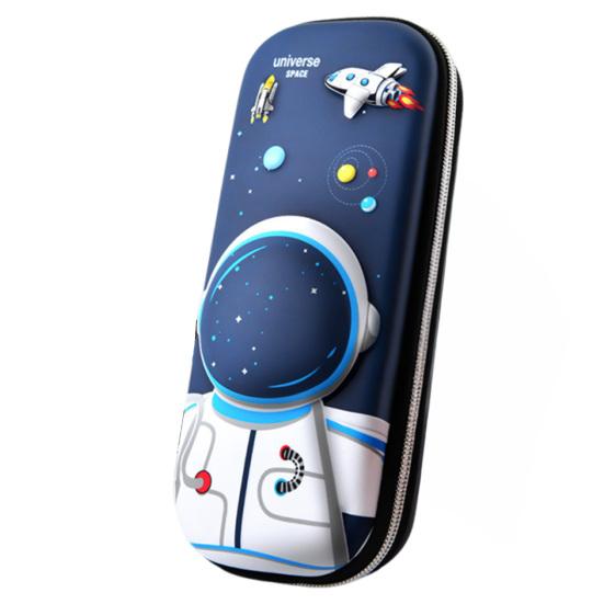 Pencil Case Space-Themed Design Large Capacity Extra Large Pencil Pouch Multiple Compartments Smooth Zipper Stationery Organizer