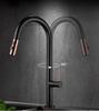 Smart Touch Kitchen Faucets Crane Pull Out Kitchen Water Tap Sink Mixer Rotate Touch Faucet Sensor Water Mixer White Rose Gold