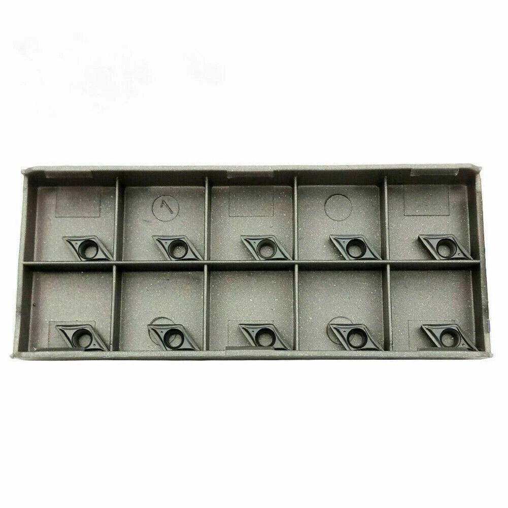 10pcs DCMT070204-SM DCMT 2-1 SM Indexable Inserts For CNC Lathe Inner Hole Turning High Grip Stable Performance DCMT07