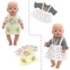 2024 Neue Puppenkleidung für 17 Zoll 43 cm Babypuppe Niedliche Pullover Strampler Puppenkleidung