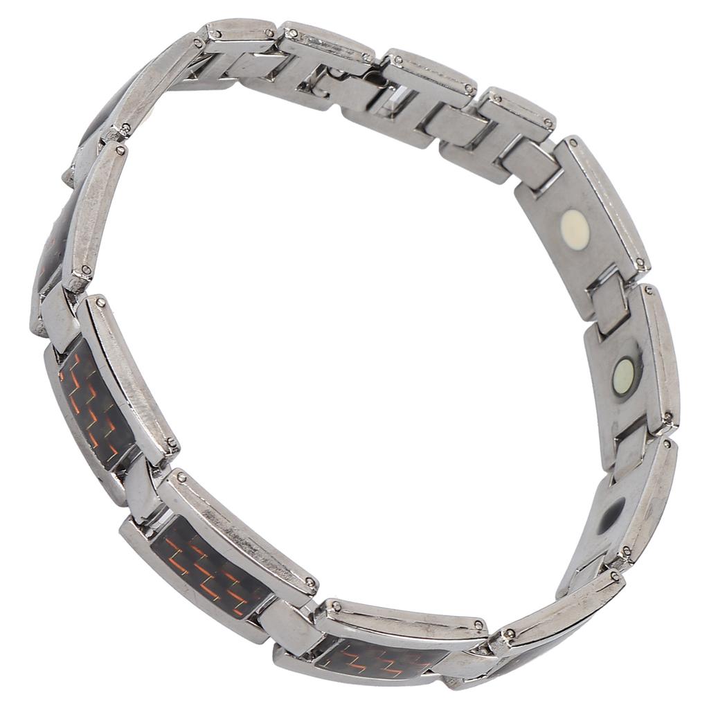 Titanium Steel Carbon Fiber Bracelet Arthritis Pain Relief Therapy Bracelets Gift Tool for Daily