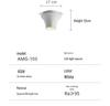 Wabi-Sabi Teardrop Frameless Smart Surface Spotlight Full-Spectrum Recessed Downlight