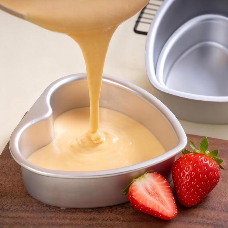 MDNG Thickened Aluminum Alloy Heart Cake Mold