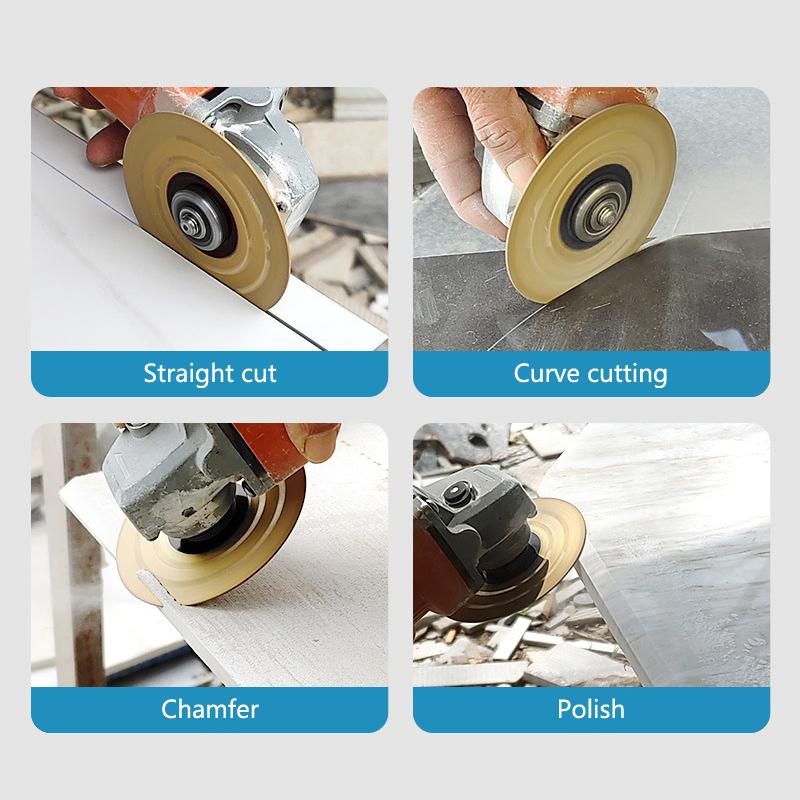 1 Stück Steinplatte Flachschleif-Trennscheibe 100 mm Superdünne Trennscheibe für Porzellan Glas Keramikfliesen Diamantsäge