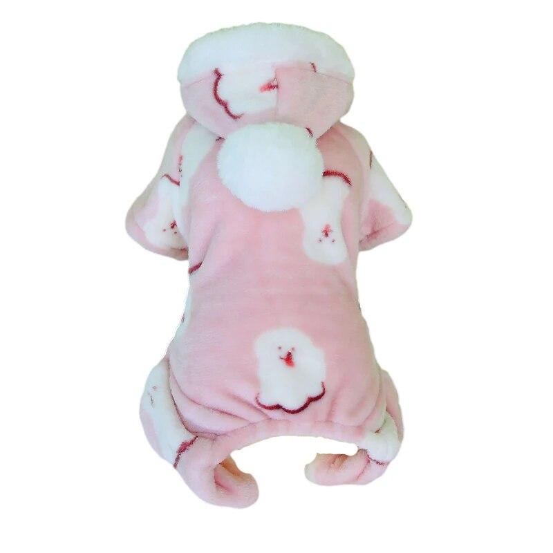 

Зимний теплый комбинезон для собак, коралловый флис, одежда для домашних собак, одежда для маленьких собак, одежда для щенков, одежда для чихуахуа, йорков, аксессуары для собак L розовый