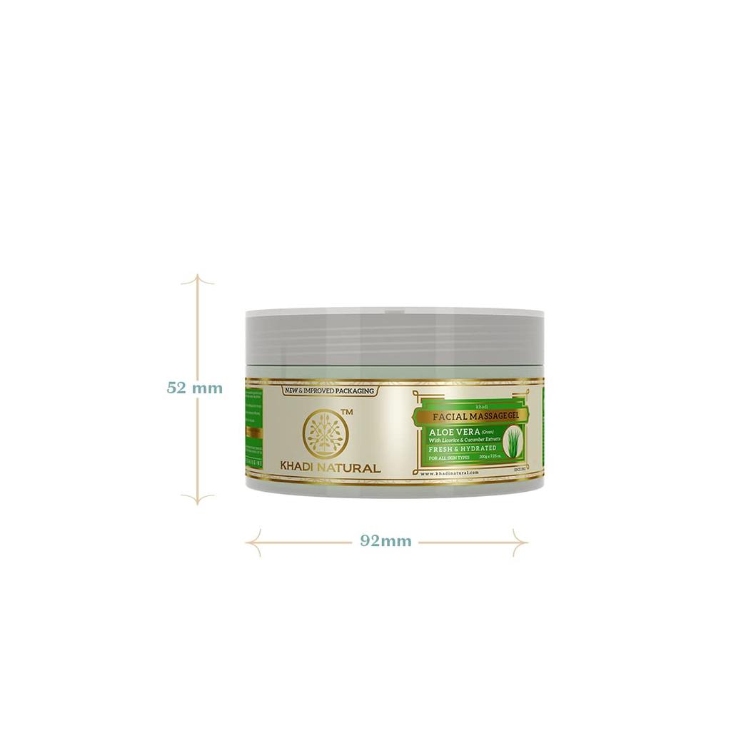 KHADI NATURAL Aloe Vera Hydrating Skin Gel Non Sticky Daily Moisturizing Face And Body Care For Soft Supple Skin All Types 200 G