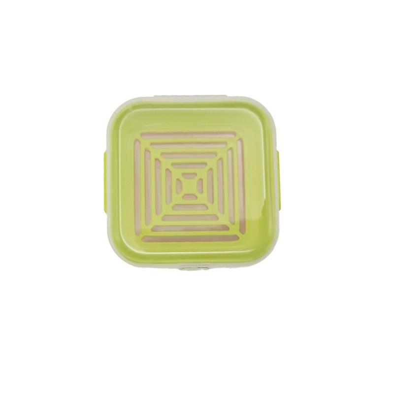 

1 PC Double Drainage Soap Box Traveling Portable Sealed Travel Soap Box with Lid with Locking Clasp Handmade Boxes Soap Case зелёный