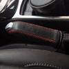 My Good Car Black Leather Shift Knob Cover Gear Head Covers Hand Brake Covers for Ford Focus 3 4 MK3 LHD 2012-2017