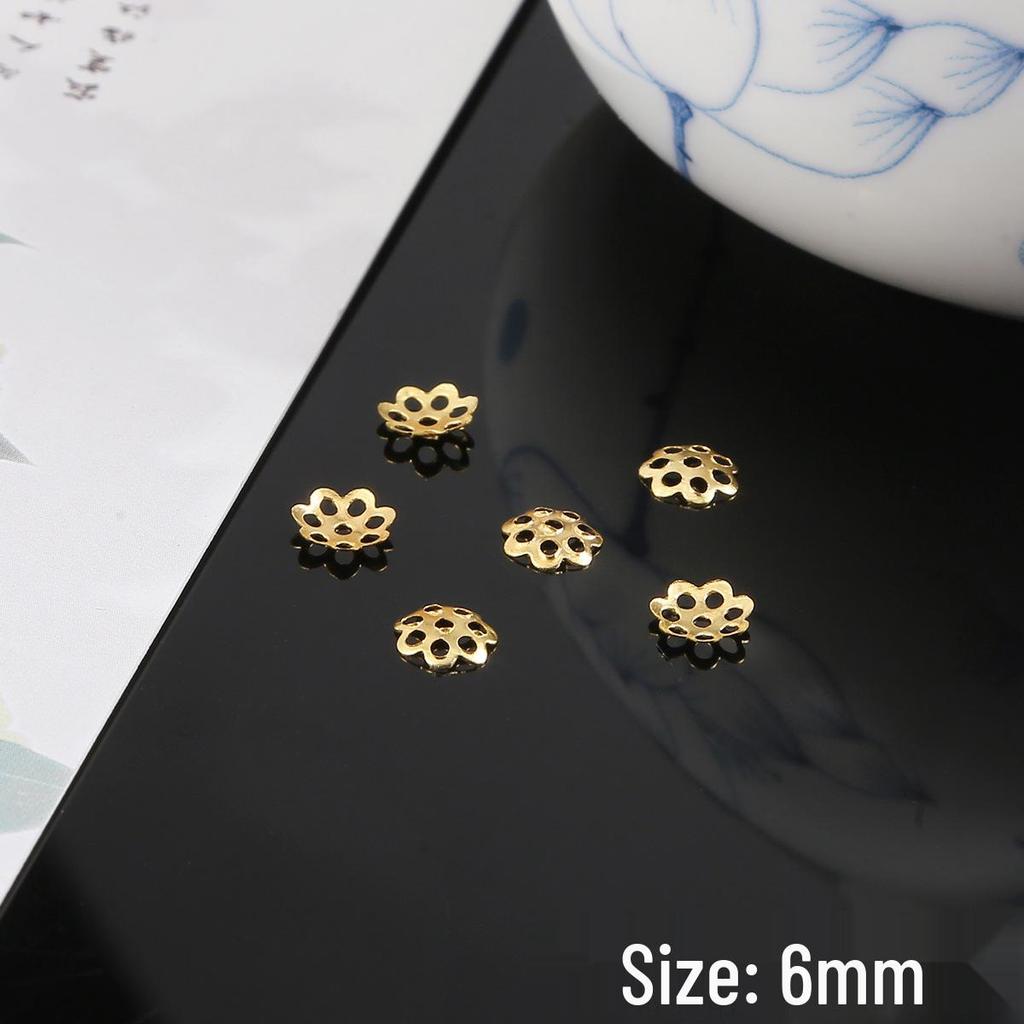 DIY Hollow Multi-Size Flower Spacer Beads & Pendant Bracelet Materials for Ancient Style Hairpins & Headwear