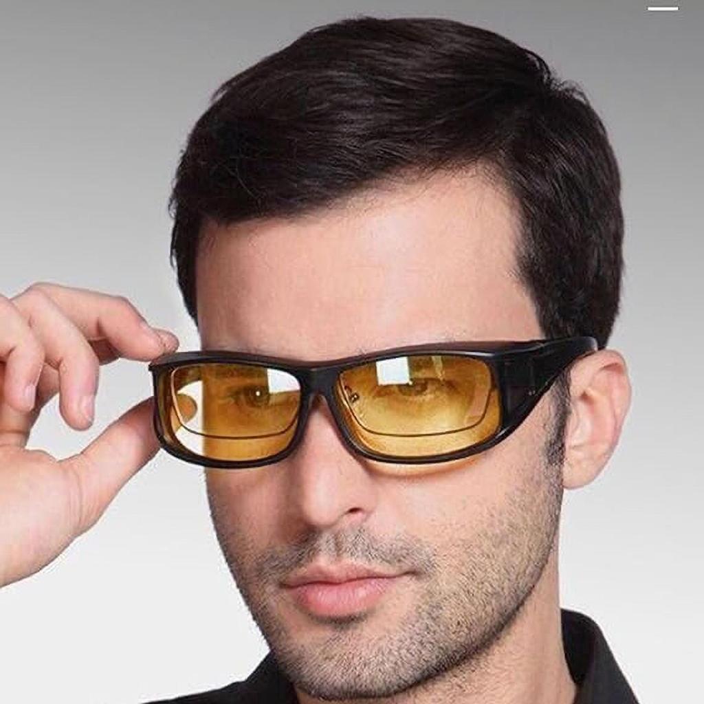 Night Vision Glasses Fit Over Prescription Glasses Driving Glasses Polarized Anti-glare Yellow Tinted Glasses for Women Men