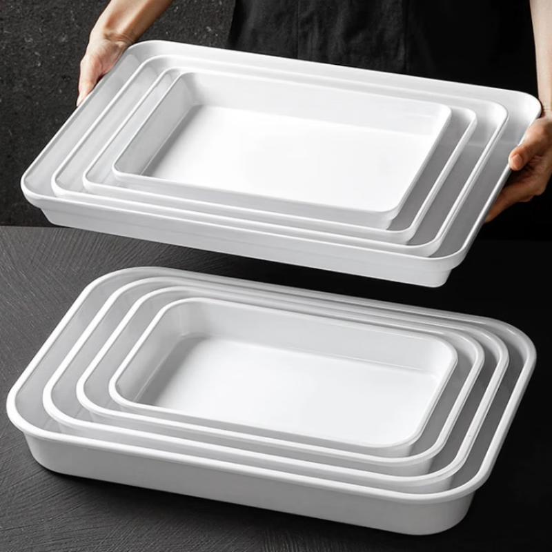 Kemeiruite Melamine Serving Tray for Deli & Cold Dishes