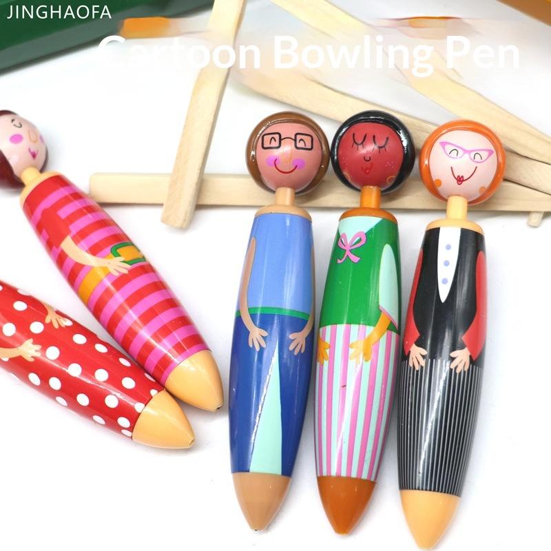 Cartoon Doll Ballpoint Pen Creative Student Ballpoint Pen Stationery Clickable Doll Blue Ballpoint Pen