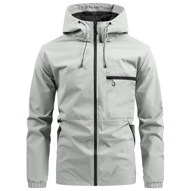 Men's Windproof Hooded Workwear Jacket - Spring & Autumn Casual Trend