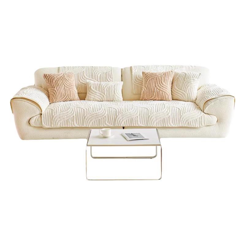 Autumn and Winter Shu cotton plush seat cushion, high-grade sofa cushion cover cloth towel, straight row leather sofa cover towel