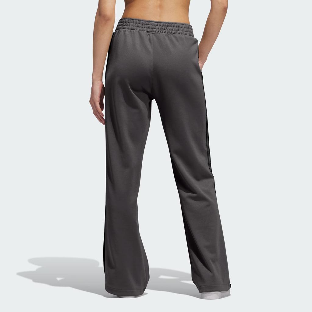 Adidas Originals Tricot Warm Up Pants Three Stripe Color Block Loose Knit Sports Pants Women Pants Carbon-Black IJ5226