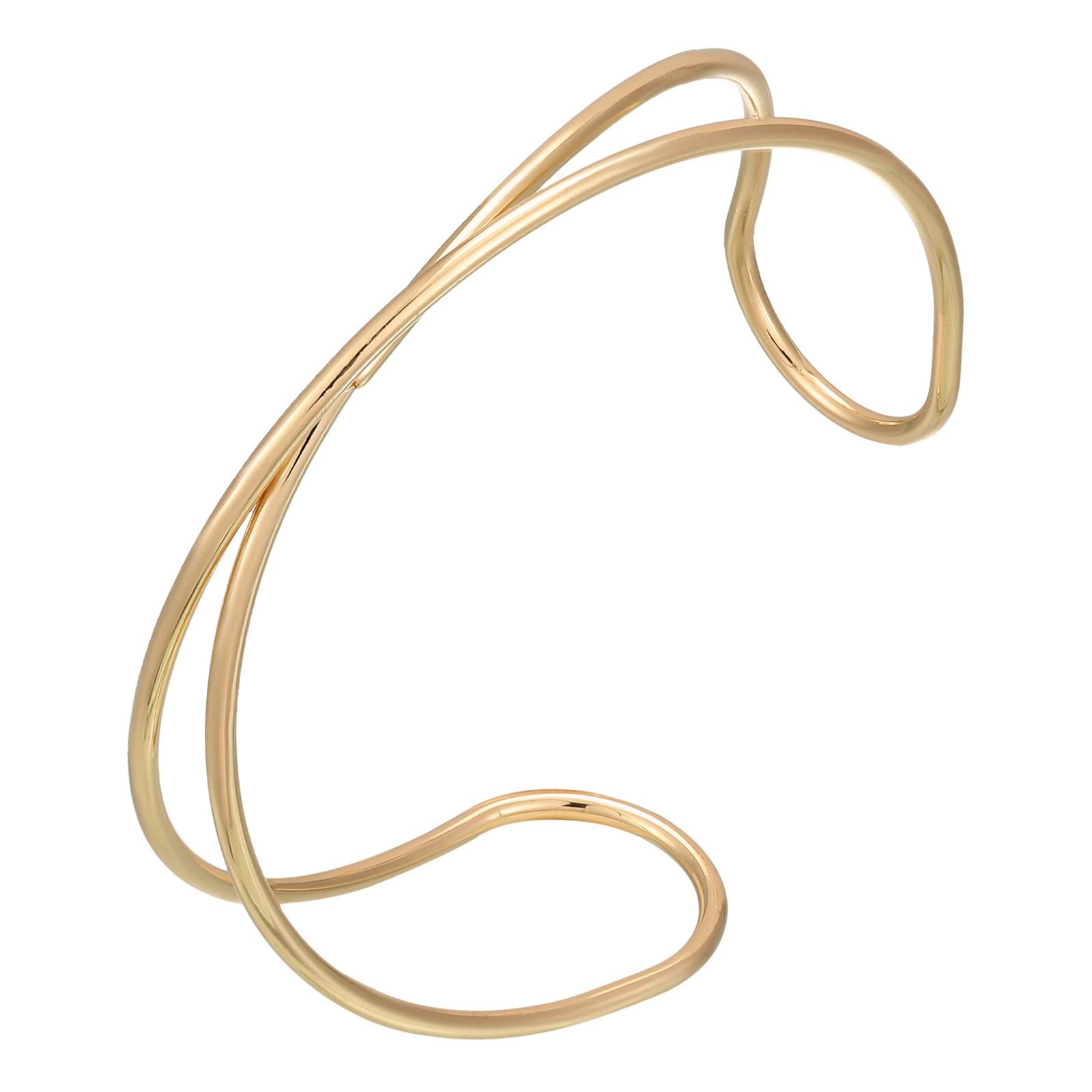 

Элегантный браслет-манжета из золота с ажурной отделкой, многослойный, для женщин и девушек, модные ювелирные изделия, аксессуары для рук C