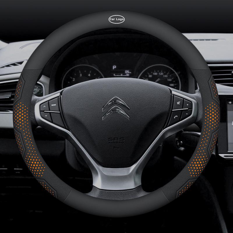 Pro Citroen C1 C2 C3 C4 C5 C6 C7 C8 VTS Auto Semiš Uhlíková Vlákna Kůže Prodyšný A Protiskluzový Potah Volantu Příslušenství
