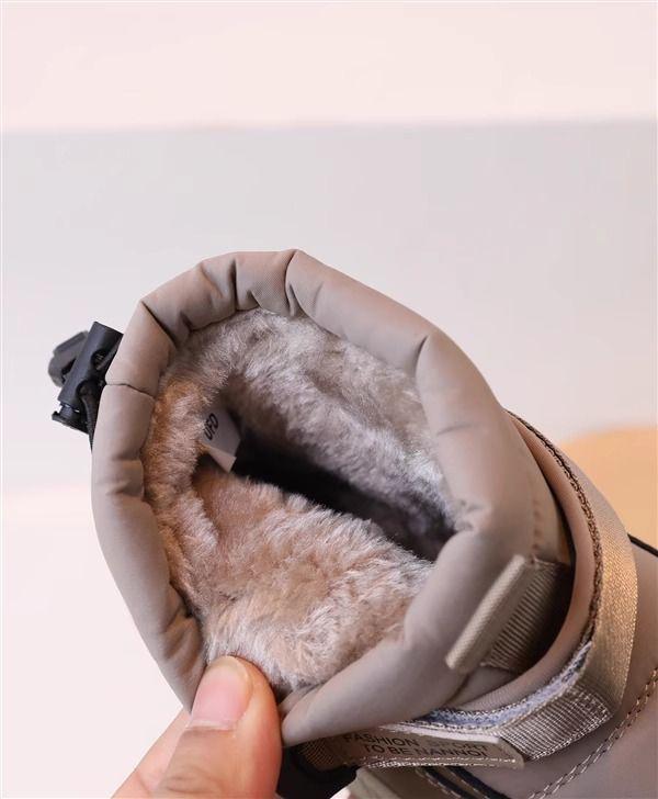 Mädchen Kleinkind Winter Baumwollstiefel - Samtgefüttert, Rutschfest, Weiche Sohle, Warme Schneestiefel