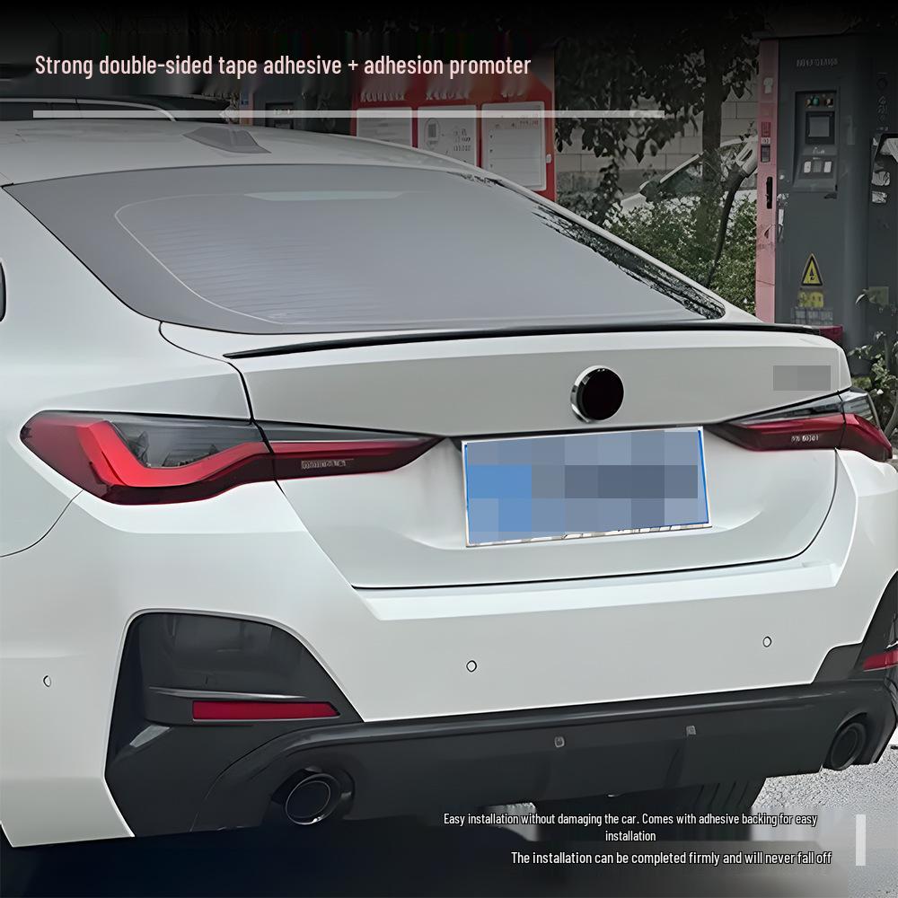 BMW 4 Series G26 (2020-2025) Black Night Rear Spoiler - Non-destructive Installation.