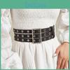 Punk Style Rivet Multi-hole Personalized Belt Decor European And American Fashion Three-row Pin Buckle Belt Trendy Pants Belt In Stock