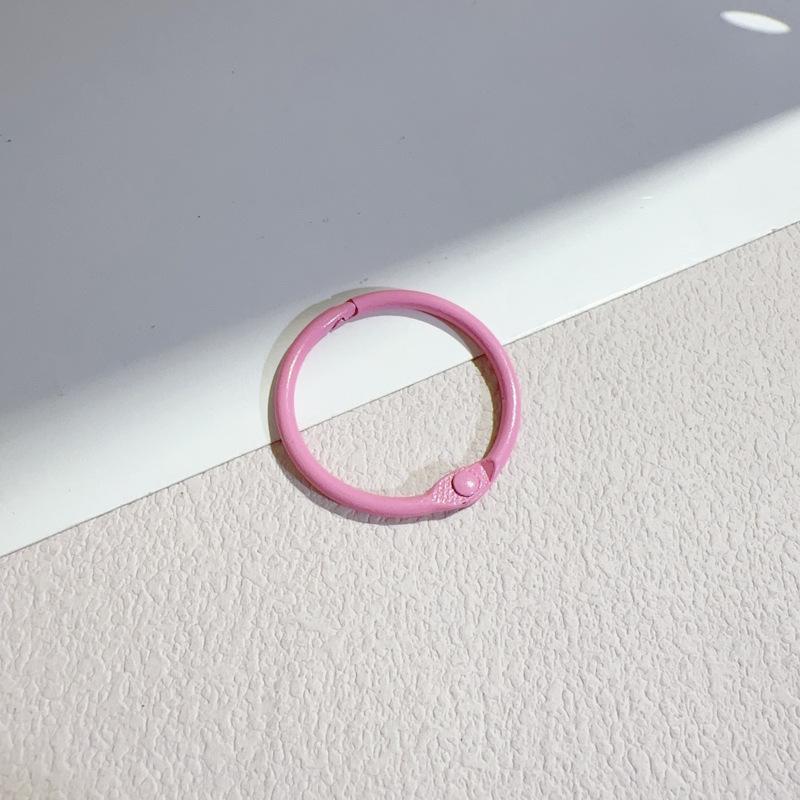 Baking Paint Color Keychain with Spring Buckle: DIY Box Bag Opening Alloy Accessory