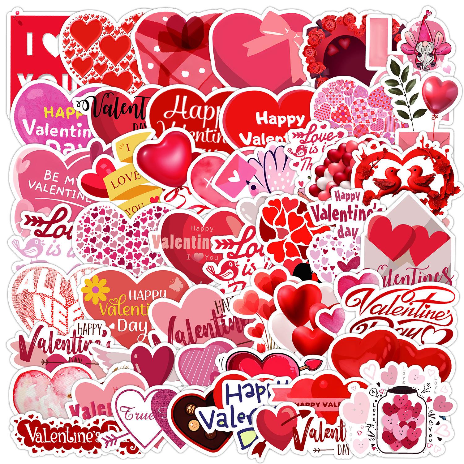 Valentine s Day Graffiti Stickers: Cute, Waterproof, Decorative (50/100 Sheets)