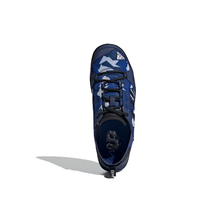 Adidas Comfortable Non-Slip Durable Low-Top Casual Shoes Men Sneaker Blue Camouflage FW4866