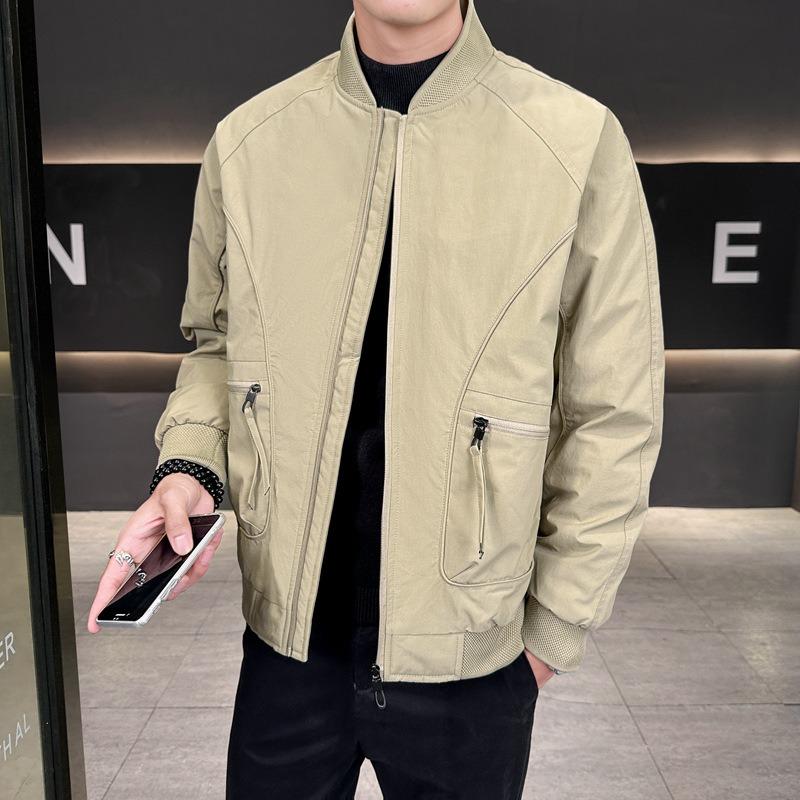 Down Jacket% White Duck Down Men's Winter Anti-wrinkle Flying Baseball Collar Jacket Men's Cold-resistant Jacket