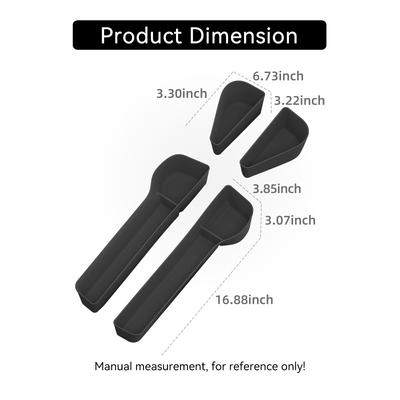 4Pcs for Toyota RAV4 2026 Front Rear Door Handle Gate Slot Storage Box Door Side Organizer Tray TPE Car Interior Accessories