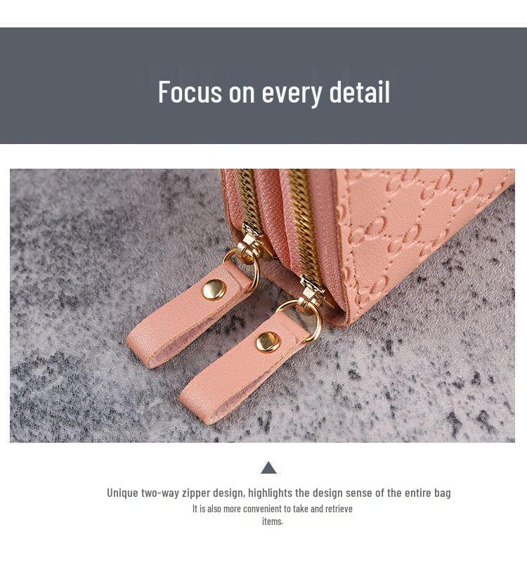 Kadın Uzun Cüzdan - Fermuarlı Bozuk Para Cüzdanı, Çok Fonksiyonlu Telefon Çantası, Çoklu Kart Yuvalı Geniş Kapasite.